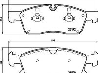 Set placute frana,frana disc MERCEDES-BENZ M-CLASS (W166), MERCEDES-BENZ GL-CLASS (X166), MERCEDES-BENZ GLE (W166) - MINTEX MDB3239