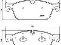 Set placute frana,frana disc MERCEDES-BENZ M-CLASS (W166) (2011 - 2020) BREMBO P 50 102