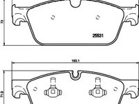 Set placute frana,frana disc MERCEDES-BENZ M-CLASS (W166), MERCEDES-BENZ GL-CLASS (X166), MERCEDES-BENZ GLE (W166) - HELLA PAGID 8DB 355 020-141