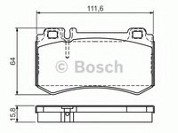 Set placute frana,frana disc MERCEDES-BENZ S-CLASS limuzina (W220), MERCEDES-BENZ CL-CLASS cupe (C215), MERCEDES-BENZ SL (R230) - BOSCH 0 986 494 356