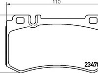 Set placute frana,frana disc MERCEDES-BENZ S-CLASS limuzina (W220), MERCEDES-BENZ CL-CLASS cupe (C215), MERCEDES-BENZ SL (R230) - HELLA PAGID 8DB 355