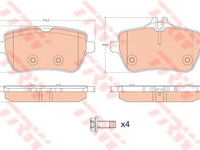 Set placute frana,frana disc MERCEDES-BENZ SL (R231) (2012 - 2016) TRW GDB2014