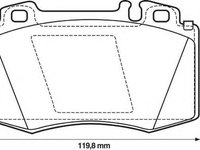 Set placute frana,frana disc MERCEDES-BENZ SL (R129), MERCEDES-BENZ M-CLASS (W163), MERCEDES-BENZ S-CLASS limuzina (W220) - JURID 571961J-AS