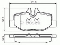 Set placute frana,frana disc MERCEDES-BENZ VIANO (W639) (2003 - 2020) BOSCH 0 986 495 088