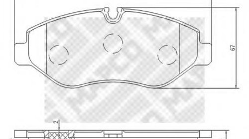 Set placute frana,frana disc MERCEDES-BENZ VI