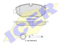 Set placute frana,frana disc MERCEDES-BENZ VIANO (W639), MERCEDES-BENZ VITO bus (W639), MERCEDES-BENZ VITO / MIXTO caroserie (W639) - ICER 141786