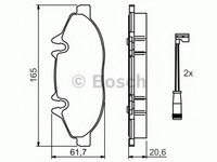 Set placute frana,frana disc MERCEDES-BENZ VITO bus (W639) (2003 - 2020) BOSCH 0 986 494 081