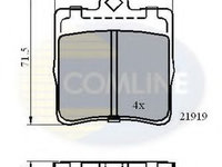 Set placute frana,frana disc MERCEDES C-CLASS Combi (S202) (1996 - 2001) COMLINE CBP0454 piesa NOUA