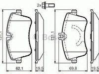 Set placute frana,frana disc MERCEDES CLK (C209) (2002 - 2009) BOSCH 0 986 424 517 piesa NOUA