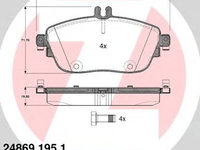 Set placute frana,frana disc MERCEDES GLA-CLASS (X156) (2013 - 2016) ZIMMERMANN 24869.195.1 piesa NOUA