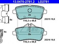 Set placute frana,frana disc MERCEDES GLE (W166) (2015 - 2016) ATE 13.0470-2781.2 piesa NOUA