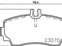 Set placute frana,frana disc MERCEDES VANEO (414) (2002 - 2005) TEXTAR 2307005 piesa NOUA