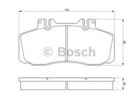 Set placute frana,frana disc MERCEDES VARIO bus (1996 - 2016) BOSCH 0 986 468 350 piesa NOUA