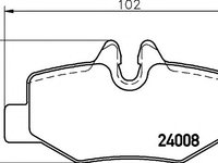 Set placute frana,frana disc MERCEDES VIANO (W639) (2003 - 2016) HELLA PAGID 8DB 355 010-661 piesa NOUA