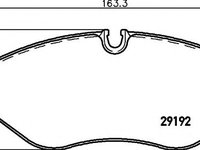 Set placute frana,frana disc MERCEDES VIANO (W639) (2003 - 2016) HELLA PAGID 8DB 355 005-521 piesa NOUA