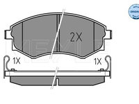 Set placute frana,frana disc MEYLE 025 217 2517/W