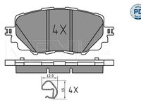 Set placute frana,frana disc MEYLE 025 222 7115/PD