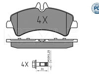 Set placute frana,frana disc MEYLE 025 292 1720/PD