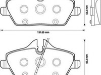 Set placute frana,frana disc MINI MINI CLUBMAN (R55) (2007 - 2015) JURID 573137J