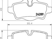 Set placute frana,frana disc MINI MINI CLUBMAN combi (R55), MINI MINI (R56), MINI MINI Cabriolet (R57) - HELLA PAGID 8DB 355 013-661