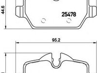 Set placute frana,frana disc MINI MINI COUNTRYMAN (R60) (2010 - 2016) BREMBO P 06 080 piesa NOUA