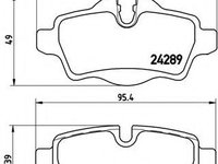 Set placute frana,frana disc MINI MINI cupe (R58) (2011 - 2020) BREMBO P 06 052