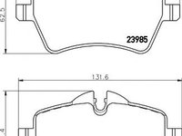 Set placute frana,frana disc MINI MINI (R50, R53), MINI MINI Cabriolet (R52), MINI MINI CLUBMAN combi (R55) - HELLA PAGID 8DB 355 012-341