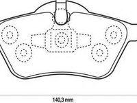 Set placute frana,frana disc MINI MINI (R50, R53), MINI MINI Cabriolet (R52) - JURID 571992J