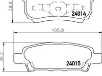 Set placute frana,frana disc MITSUBISHI AIRTREK I (CU_W), MITSUBISHI CEDIA limuzina (CS_A, CT0), MITSUBISHI LANCER Kombi (CS_W) - HELLA PAGID 8DB 355