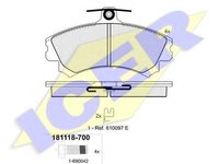 Set placute frana,frana disc MITSUBISHI CARISMA (DA_), VOLVO S40 I limuzina (VS), VOLVO V40 combi (VW) - ICER 181118-700