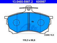 Set placute frana,frana disc MITSUBISHI CARISMA limuzina (DA) (1996 - 2006) ATE 13.0460-5987.2 piesa NOUA