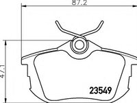 Set placute frana,frana disc MITSUBISHI CARISMA (DA_), VOLVO S40 I limuzina (VS), VOLVO V40 combi (VW) - HELLA 8DB 355 018-271