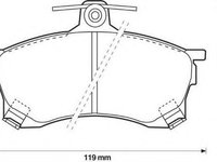 Set placute frana,frana disc MITSUBISHI CARISMA (DA_), MITSUBISHI CARISMA limuzina (DA_) - JURID 571942J