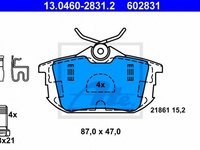 Set placute frana,frana disc MITSUBISHI COLT CZC Cabriolet (RG) (2006 - 2009) ATE 13.0460-2831.2 piesa NOUA