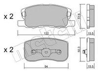 Set placute frana,frana disc MITSUBISHI COLT CZC Cabriolet (RG) (2006 - 2009) METELLI 22-0940-0 piesa NOUA