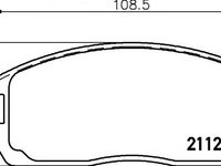 Set placute frana,frana disc MITSUBISHI COLT Mk II (C1_A), MITSUBISHI COLT Mk III (C5_A), MITSUBISHI LANCER Mk III (C1_A, C6_A) - HELLA PAGID 8DB 355