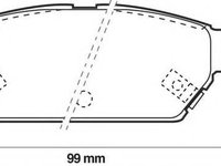 Set placute frana,frana disc MITSUBISHI COLT Mk IV (CA_A), MITSUBISHI LIBERO V (CB/D_A), MITSUBISHI LANCER V combi (CB_W, CD_W) - JURID 571943J