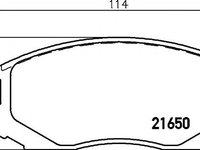 Set placute frana,frana disc MITSUBISHI COLT Mk III (C5_A), MITSUBISHI COLT Mk IV (CA_A), MITSUBISHI LANCER Mk IV limuzina (C6_A) - MINTEX MDB1722