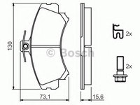 Set placute frana,frana disc MITSUBISHI COLT VI (Z3_A, Z2_A) (2002 - 2012) BOSCH 0 986 424 371