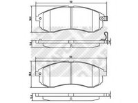 Set placute frana,frana disc MITSUBISHI COLT/RODEO (K7_T, K6_T) - MAPCO 6888