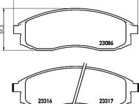 Set placute frana,frana disc MITSUBISHI COLT/RODEO (K7_T, K6_T) - MINTEX MDB2122