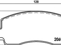 Set placute frana,frana disc MITSUBISHI DELICA bus (LO3_P/G, L0_2P), MITSUBISHI SAPPORO (A12_), MITSUBISHI SAPPORO Mk II (A16_A) - TEXTAR 2069901