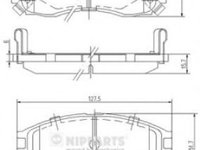 Set placute frana,frana disc MITSUBISHI GALANT Mk VI combi (EA_) (1996 - 2003) NIPPARTS J3605030