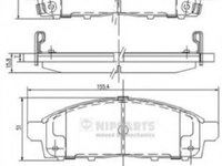 Set placute frana,frana disc MITSUBISHI L 200 (KB, KA) (2004 - 2016) NIPPARTS J3605050 piesa NOUA