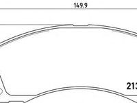 Set placute frana,frana disc MITSUBISHI LANCER Limuzina (CY, CZ) (2007 - 2016) BREMBO P 61 089 piesa NOUA