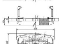 Set placute frana,frana disc MITSUBISHI LANCER Sportback (CX) (2007 - 2016) NIPPARTS N3615015 piesa NOUA