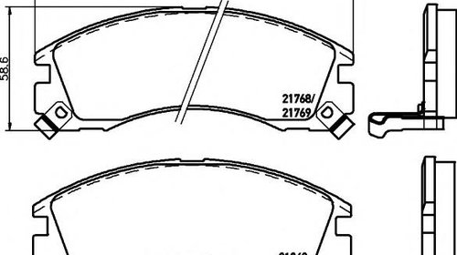 Set placute frana,frana disc MITSUBISHI LIBER