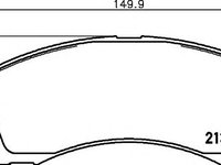 Set placute frana,frana disc MITSUBISHI NIMBUS (N9_W, N8_W), MITSUBISHI AIRTREK I (CU_W), Citroen C-CROSSER (EP_) - MINTEX MDB2174