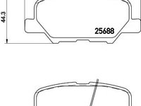 Set placute frana,frana disc MITSUBISHI OUTLANDER SPORT (GA_W_), MITSUBISHI ASX Van (GA_W_), Citroen AIRCROSS - MINTEX MDB3336