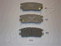 Set placute frana,frana disc MITSUBISHI PAJERO II Canvas Top (V2_W, V4_W) (1990 - 2000) JAPANPARTS PP-599AF piesa NOUA